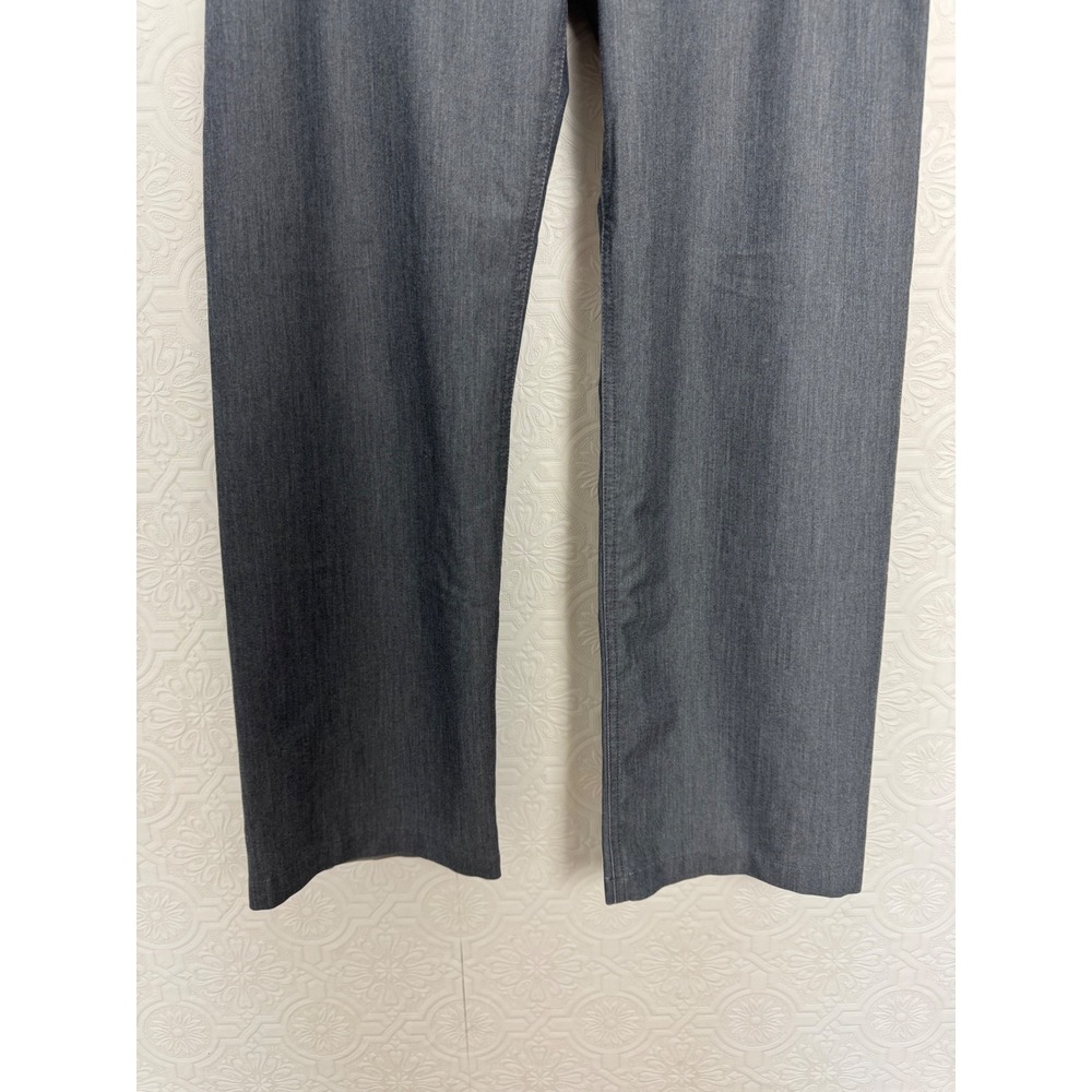 FIGS Heather Charcoal Gray Straight Leg Scrub Pants Teal Drawstring T21003P - Picture 3 of 5